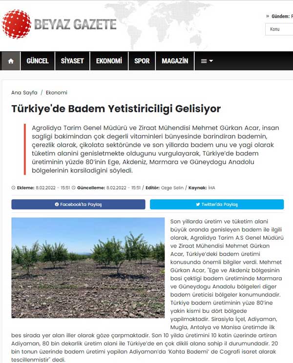 Türkiye'de badem yetiştiriciliği gelişiyor-134